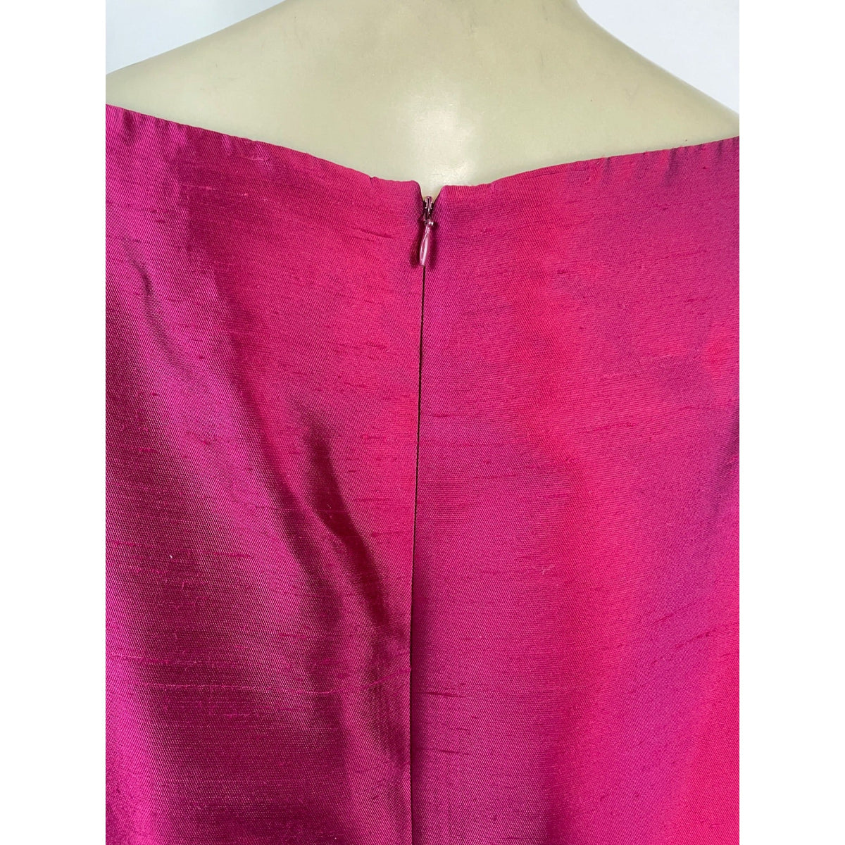 Oscar De La Renta Womens Fuchsia Sleeveless Shift Dress With Back Zipper Sz 18W