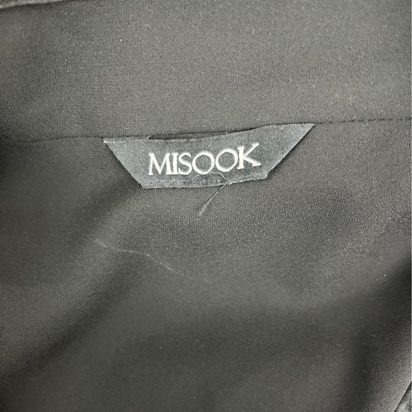 Misook Womens Metallic Abstract Jacket Black/Silver Size XL