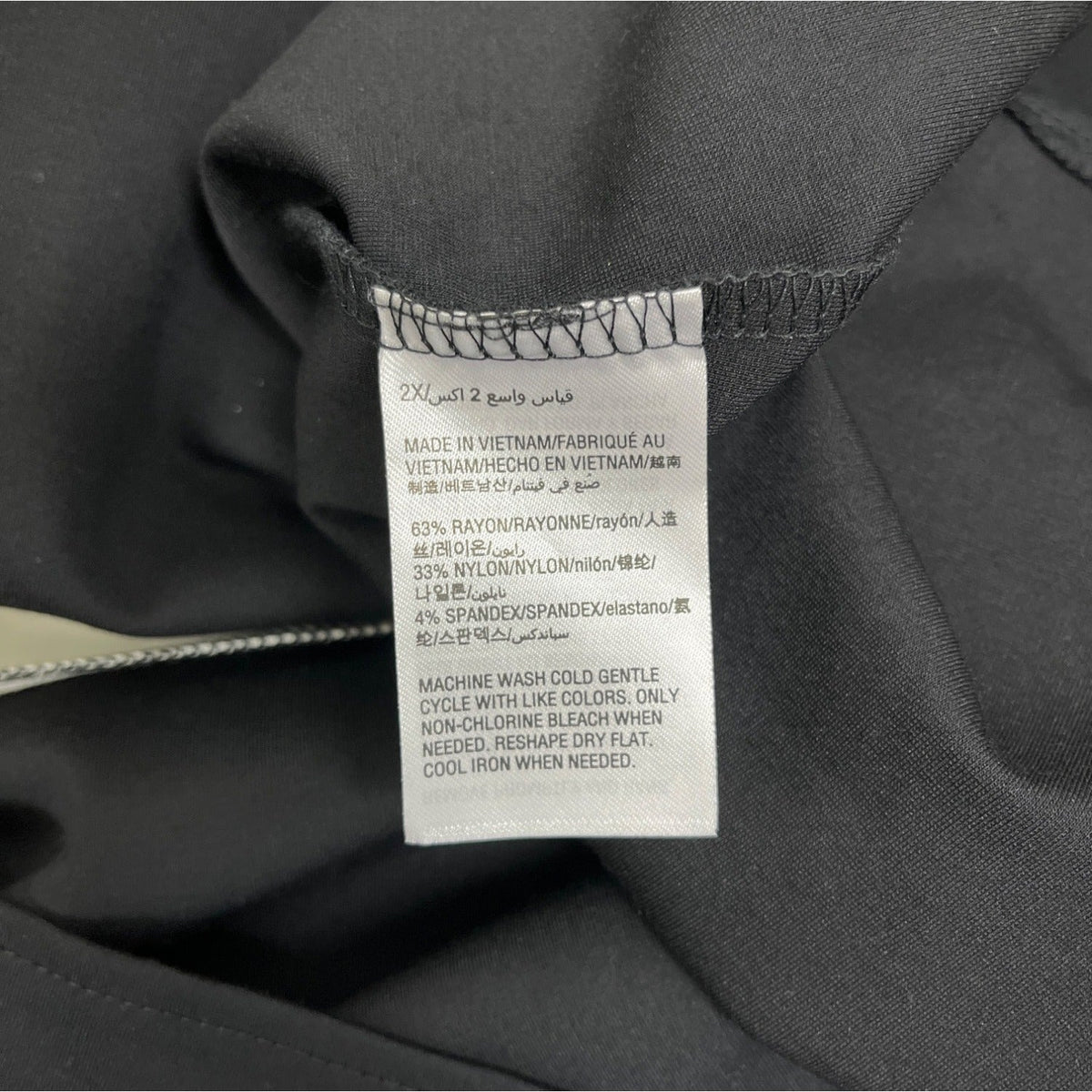 Alfani Womens Black & White Colorblock Sleeveless Top Sz 2X