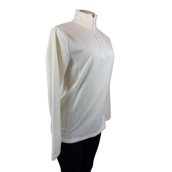 Lands End Women's White Half-Zip Pullover Mock-Neck Sweater Size S - New