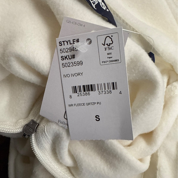 Lands End Women's White Half-Zip Pullover Mock-Neck Sweater Size S - New