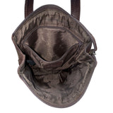 Fossil Brown Leather With Adjustable Strap & Brass Accents Backpack Sling Bag