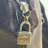 Fossil Brown Leather With Adjustable Strap & Brass Accents Backpack Sling Bag