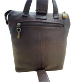 Fossil Brown Leather With Adjustable Strap & Brass Accents Backpack Sling Bag