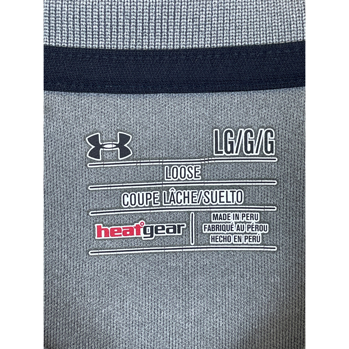 Under Armour Mens Gray HeatGear Polo Shirt Loose Fit Size Large