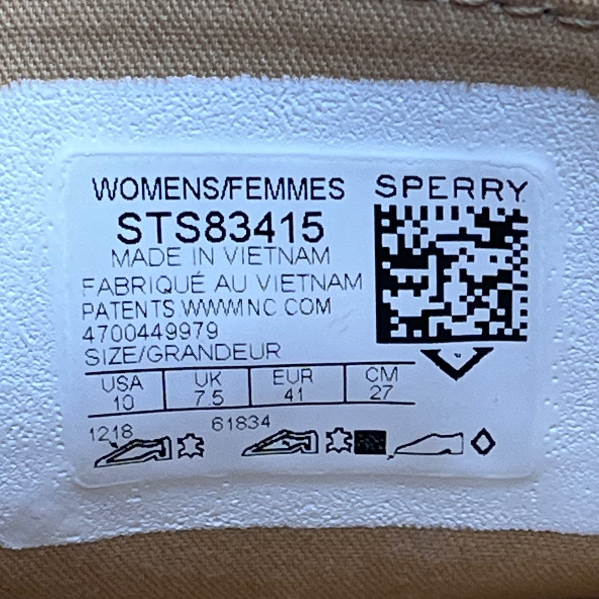 Sperry Women’s Tan Leather Embossed Anchor Design Casual Slip-On Loafers Size 10