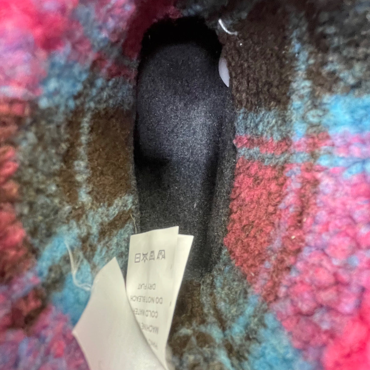 Cuddl Duds Women’s Red Deep Wine Waffle Knit Pom-Pom Slipper Booties Size M 7-8