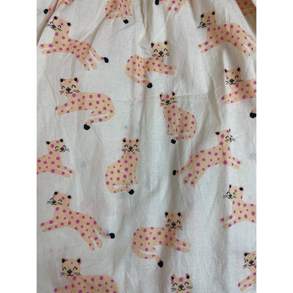 H&M Toddler Girls Sleeveless Cat Print Dress Beige & Pink Size 3T - New
