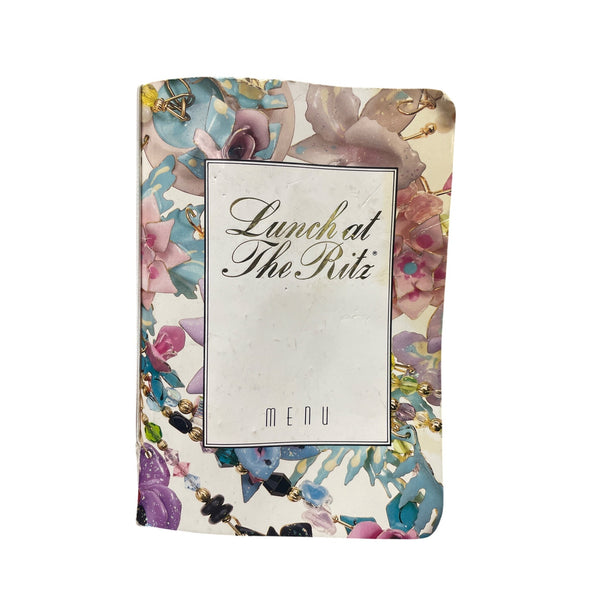 Vintage Lunch At The Ritz Sun & Gecko Earring With Colorful Beads & Enamel Design