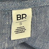 BP Womens Blue Linen-Blend Spaghetti Strap V-Neck Buttoned Top Sz S - New