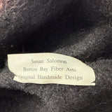 Handmade Susan Salomon Black & Rust Wool Felt Cloche Hat