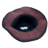 Handmade Susan Salomon Black & Rust Wool Felt Cloche Hat