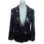 Inc International Concepts Women's Black Sequin Blazer Formal Jacket Size M