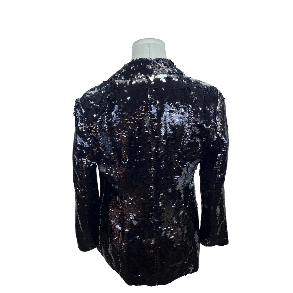 Inc International Concepts Womens Black Sequin  Blazer  Formal Jacket Sz M