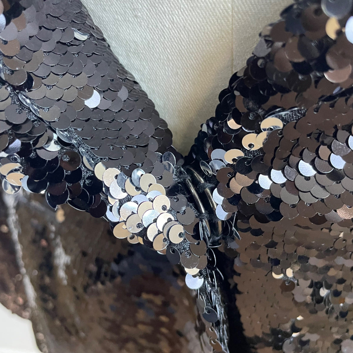 Inc International Concepts Womens Black Sequin  Blazer  Formal Jacket Sz M