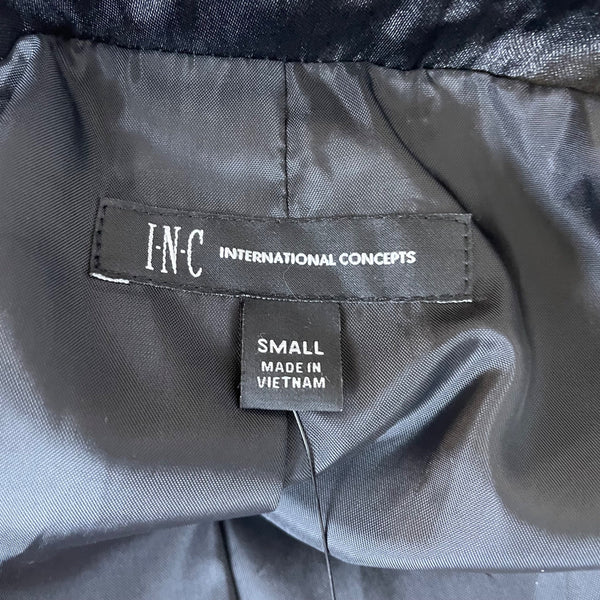 Inc International Concepts Womens Black Sequin  Blazer  Formal Jacket Sz M
