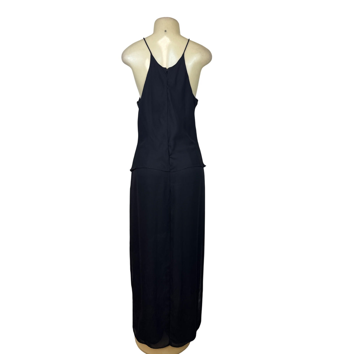 Chelsea Nites Women's Black Sleeveless Beaded Jumpsuit With Back Zipper Size 14