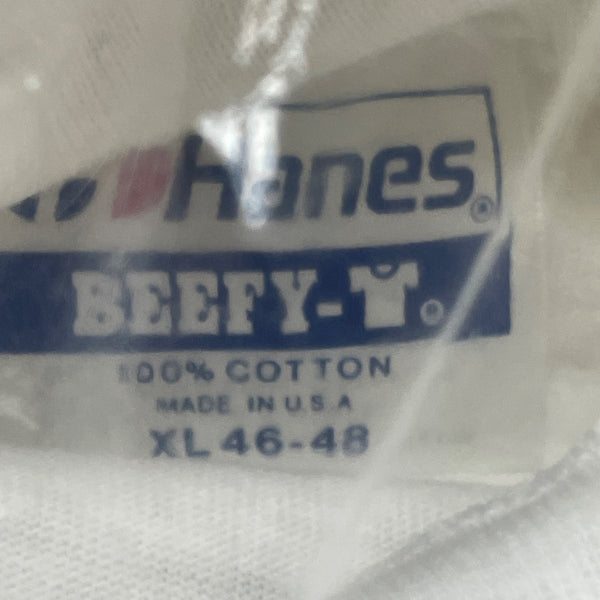 Hanes Mens White Hard Rock Cafe Long Sleeve Shirt XL San Francisco Design - New