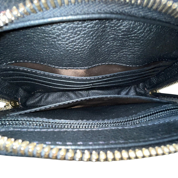 Dooney & Bourke Womens Black Leather Adjustable Strap Belvedere Crossbody Bag