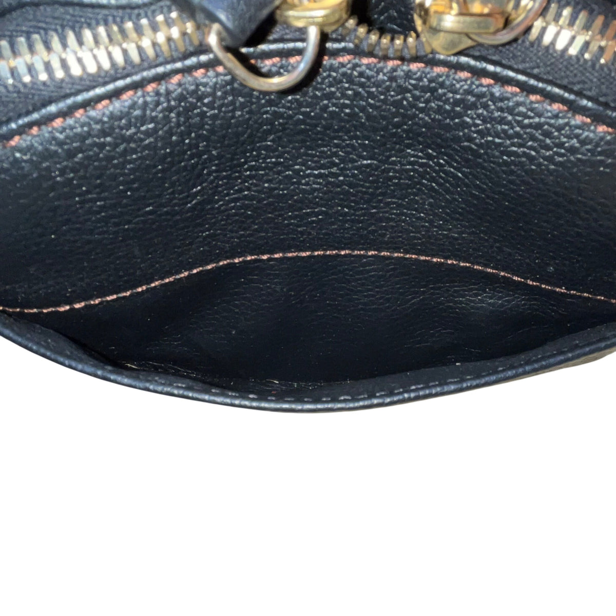 Dooney & Bourke Womens Black Leather Adjustable Strap Belvedere Crossbody Bag