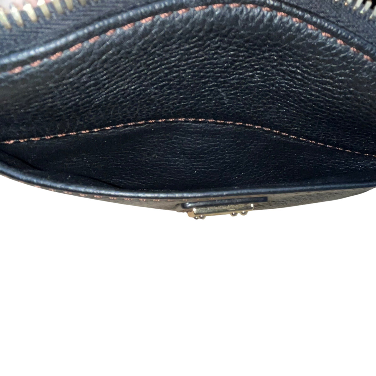 Dooney & Bourke Womens Black Leather Adjustable Strap Belvedere Crossbody Bag