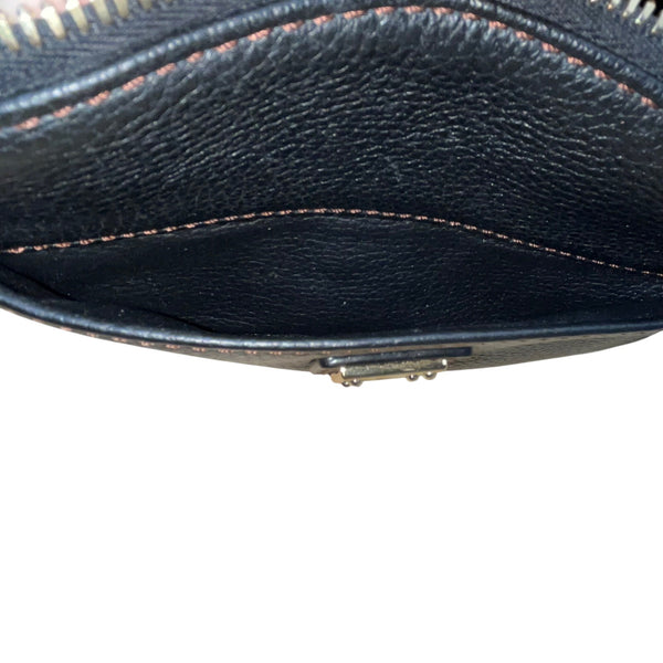 Dooney & Bourke Womens Black Leather Adjustable Strap Belvedere Crossbody Bag