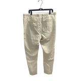 Nova Men Beige Cotton Blend Joggers XL Elastic Waist Pocketed