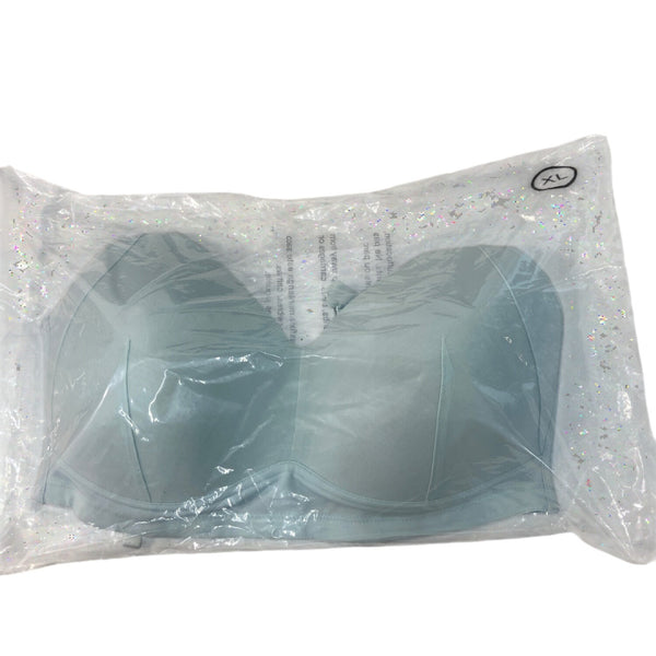 Rhonda Shear Two Pack Wireless Bras Light Blue & Print Size XL