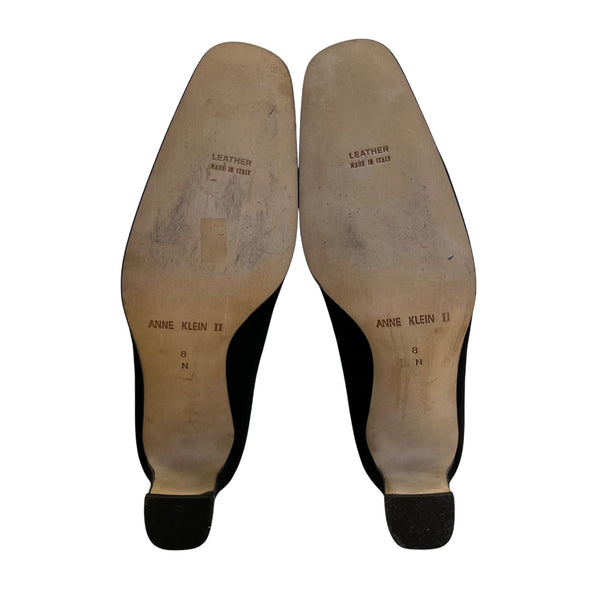 Anne Klein II Women’s Black Suede Lola Heels Size 8N