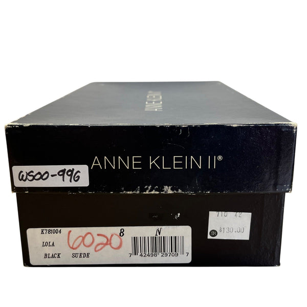 Anne Klein II Women’s Black Suede Lola Heels Size 8N