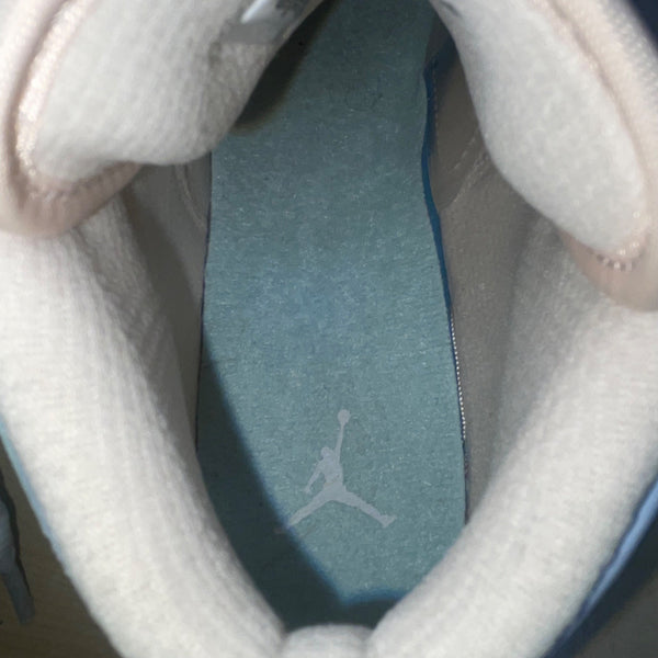 Nike Girls Pink Oxford Daybreak Pastel Air Jordan 1 Mid SE Sneakers Size 6.5Y