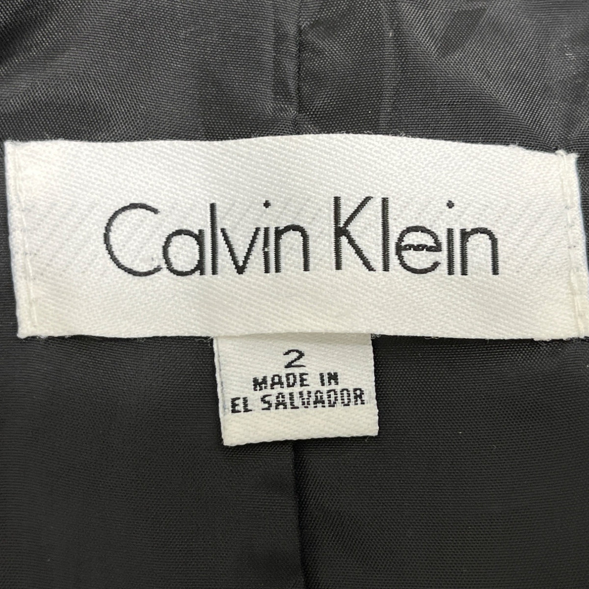 Calvin Klein Women’s Gray Cropped Blazer Jacket Sleeves Classic Fit Size 2 3/4