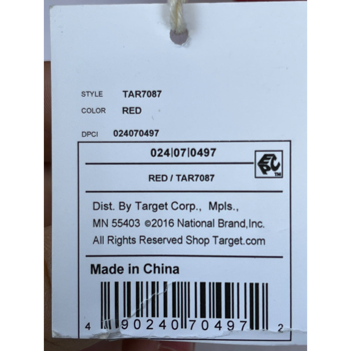 Target Womens Red Nylon "Oh Snap!" Gingerbread Pouch With Zipper & Pom Pom Charm