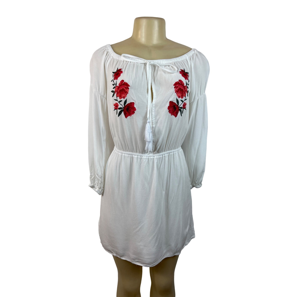 L.A Hearts Women's White Blousson Dress Sz M