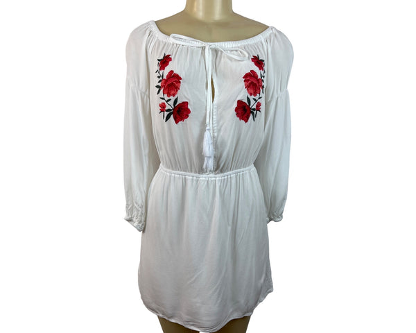 L.A Hearts Women's White Blousson Dress Sz M