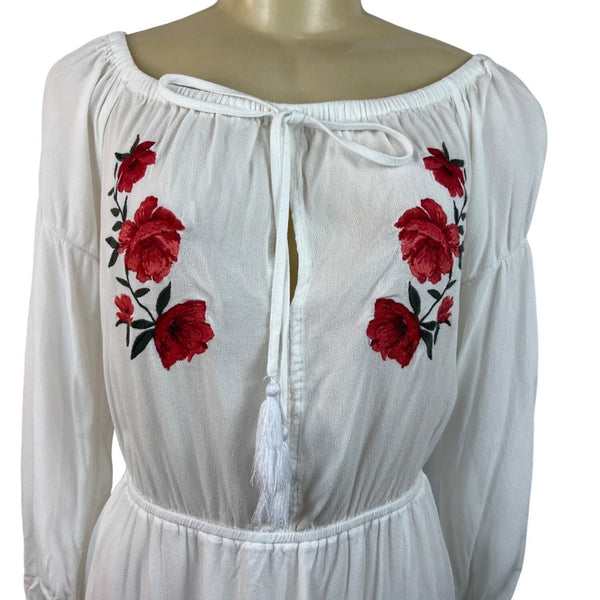 L.A Hearts Women's White Blousson Dress Sz M