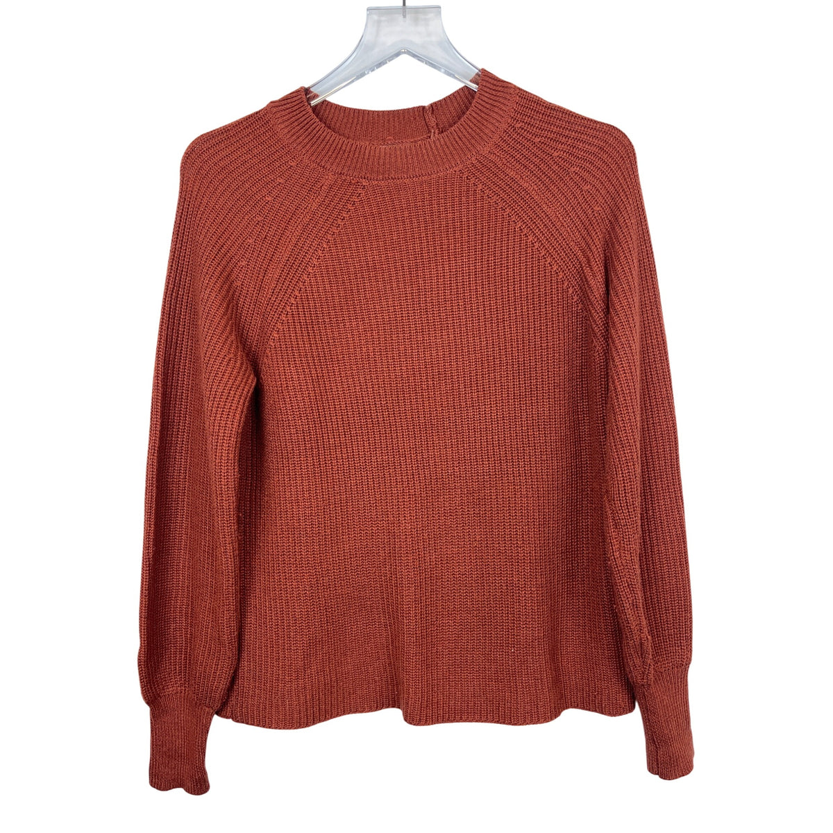 Jessica Simpson Womens Rust Knit Sweater Long Sleeve Crewneck Casual Comfortable Size S