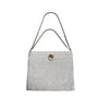 Vintage Woman’s White & Silver Elegant White Metal Mesh Evening Purse Sz S