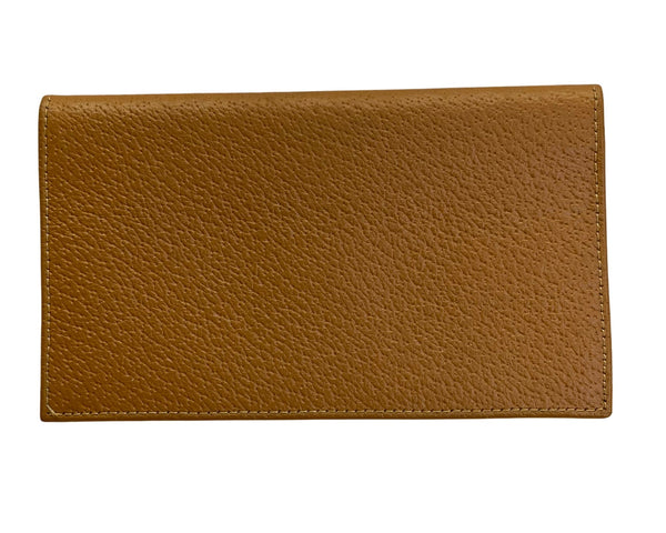 Vintage Handmade Men’s Tan Real Pigskin Card Holder Cover Wallet Size M