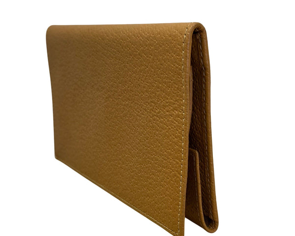 Vintage Handmade Men’s Tan Real Pigskin Card Holder Cover Wallet Size M