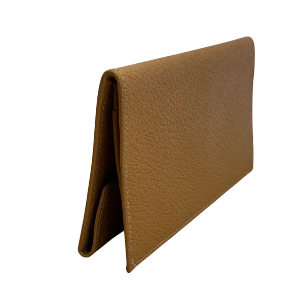 Vintage Handmade Men’s Tan Real Pigskin Card Holder Cover Wallet Size M
