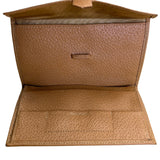 Vintage Handmade Men’s Tan Real Pigskin Card Holder Cover Wallet Size M