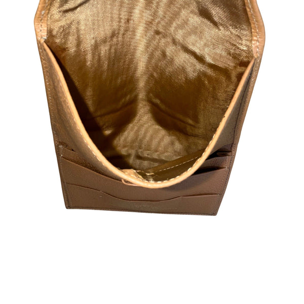 Vintage Handmade Men’s Tan Real Pigskin Card Holder Cover Wallet Size M