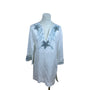 Softsurroundings White Embroidered Women's Tunic with Beaded Accents Size PM
