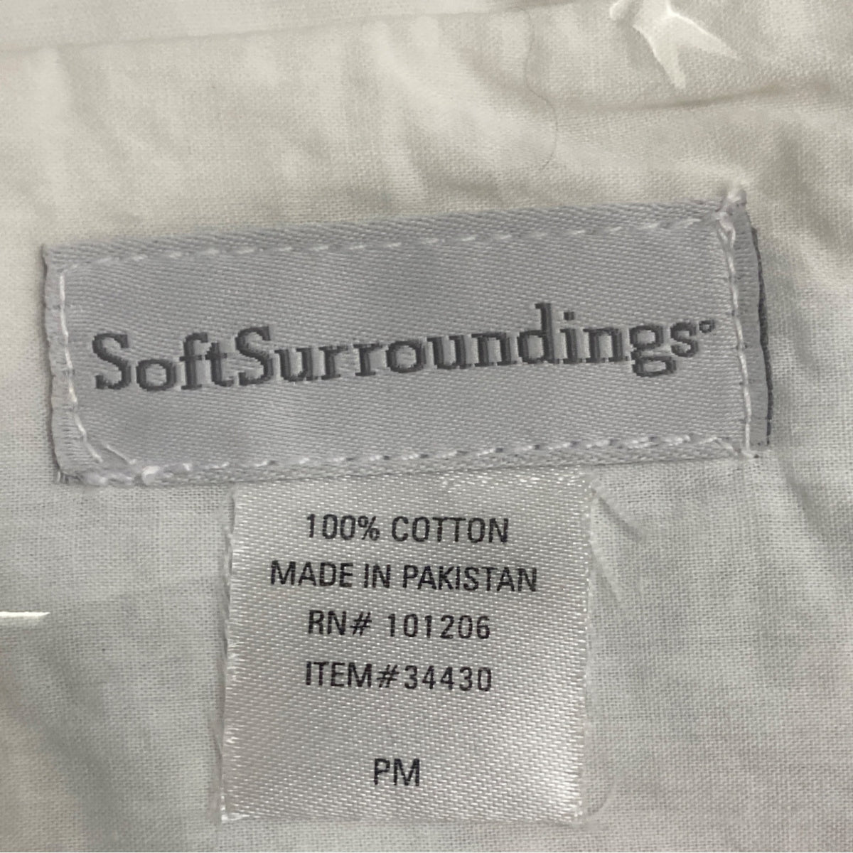 Softsurroundings White Embroidered Women's Tunic with Beaded Accents Size PM