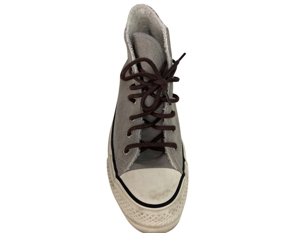 Converse Womens Grey High Top Winter Sneakers Size 5 Leather Faux Fur Lined Rubber Sole