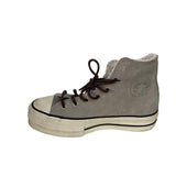 Converse Womens Grey High Top Winter Sneakers Size 5 Leather Faux Fur Lined Rubber Sole