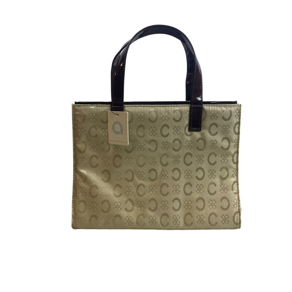 Allegro Women's Beige Signature Canvas Hand Clutch Bag Mirror And Wallet  New