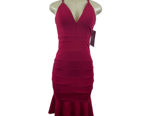 Emerald Sundae Women’s Red Stretchable Sleeveless Bodycon Dress Sz S NWT