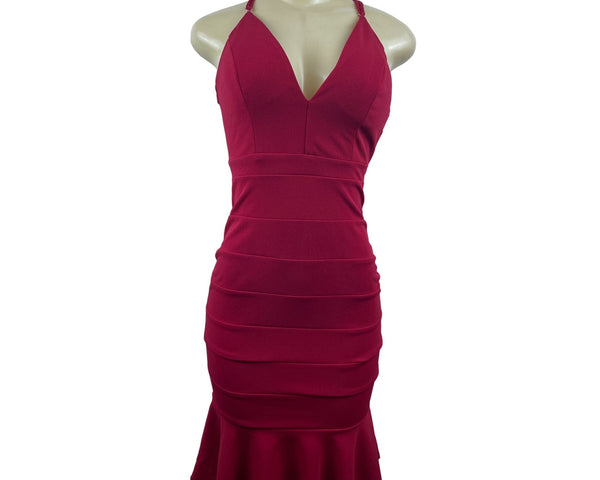 Emerald Sundae Women’s Red Stretchable Sleeveless Bodycon Dress Sz S NWT